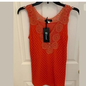 NEW Womens / juniors Daniel crochet tank size L